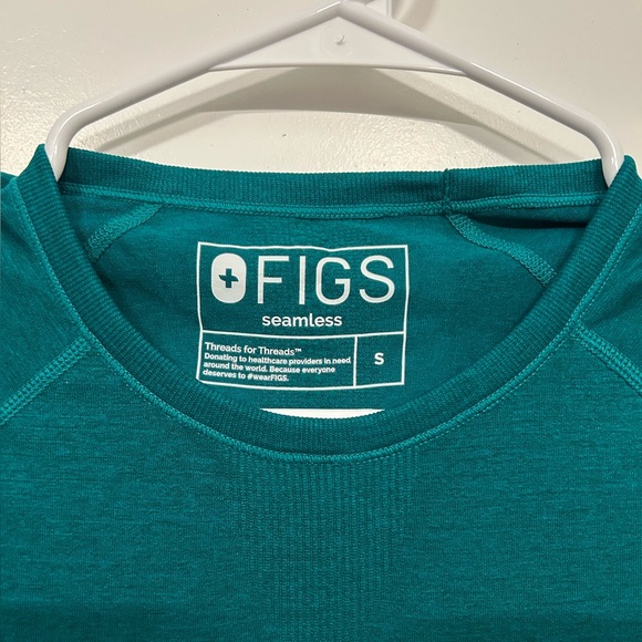 Figs Teal Long Sleeve Women's Performance Salta Underscrub Color Is Emarald - Picture 2 of 5